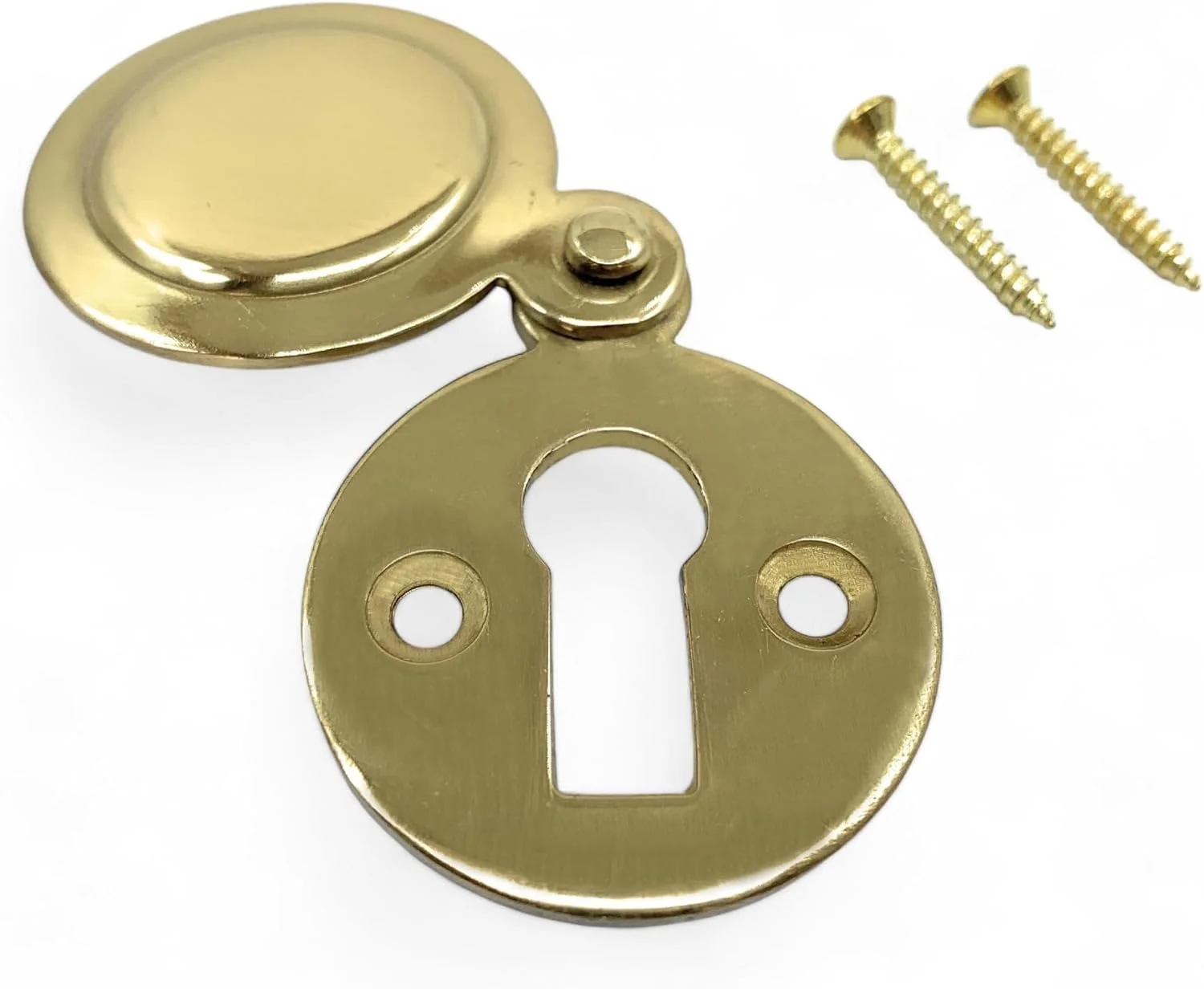 Polished Brass Round Keyhole Cover