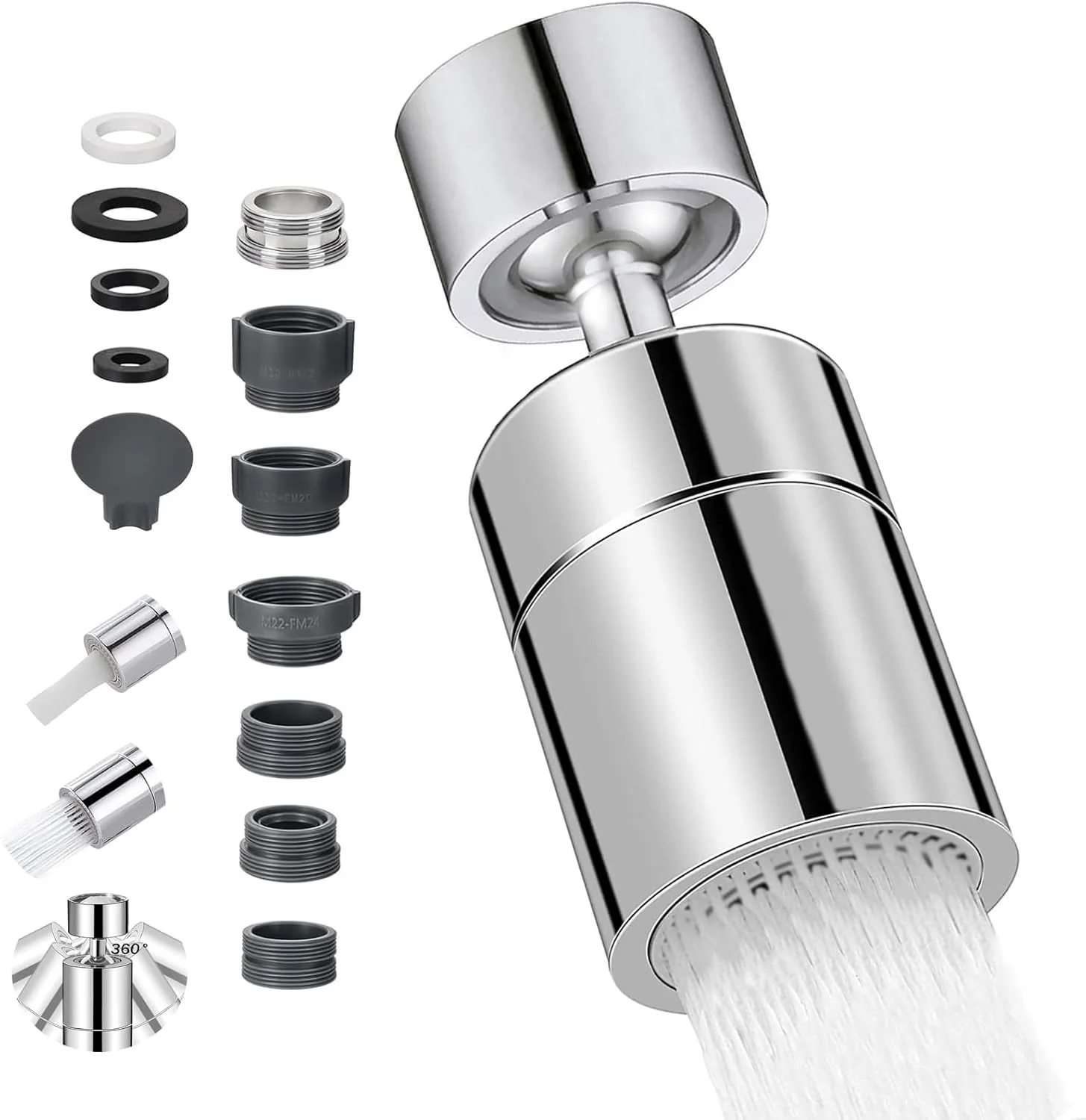 Kitchen Tap Spray Head, 360° Swivel Spout