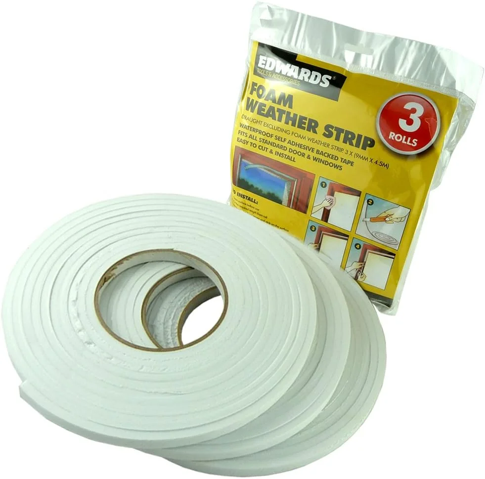 3 rolls - Draught excluder foam